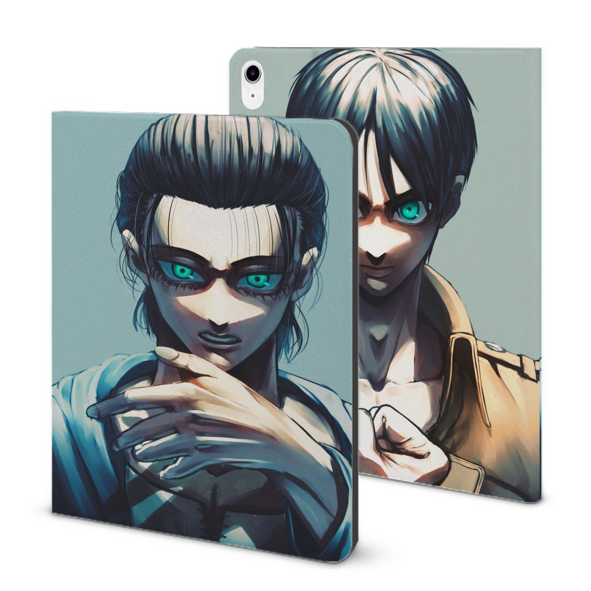 （画像用） 進撃の巨人 Attack on Titan IPad ケース ブック型 PUレザー TPU 耐衝撃 軽量 薄型 ペン収納なし 全面保護 IPad 各モデル対応